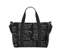 Duffle Bag Large Lightweight Foldable Print Weekender Bag Travel Bag Carry on Bag Overnight Bag, for Gym Sports Yoga Women, Abstract Science Chemistry, Abstract Science Chemistry, One Size