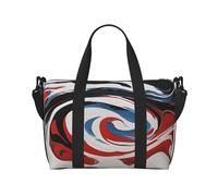 Duffle Bag Large Lightweight Foldable Print Weekender Bag Travel Bag Carry on Bag Overnight Bag, for Gym Sports Yoga Women, Marble Mixed Brown, Black, One Size