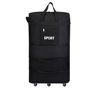 Duffle Bag with Wheels, 3-Tier Expandable Large Wheeled Holdall, Waterproof Oxford Holdall Bag with Wheels, Foldable Suitcase with Strap and Handle for Travel