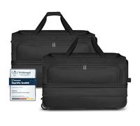 REDOLZ Duffle Essentials Exp., black, 2er SET L+L erweiterbar, Travel bag exp. With wheels