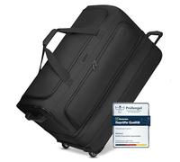 REDOLZ Duffle Essentials Exp., black, XL Jumbo (80 cm) erweiterbar, Travel bag exp. With wheels