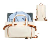 Duffle Garment Bag for Travel - 53.3x33x30.5cm Convertible Suit Bag, Carry On Travel Garment Suitcase, Foldable Weekender Luggage | 2 in 1 Suit Storage Suitcase for Men Women Business Trips Flights