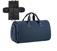 Duffle Garment Bag, Garment Bag to Take Away - Weekend Bag - Garment Bag , Convertible Travel Bag with Shoulder Strap, Weekend Bag 2 in 1 for Men and Women, dark blue, Unisex, Refer to
