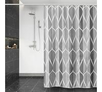 DUFU Shower Curtain Washable Bath Curtains with 12 Hooks and Weighted Hem Rustproof Non-Absorbent Quick-Drying No Odor for Bath Tub and Shower Stall 70.9 x 70.9 Inches Spirit Grey