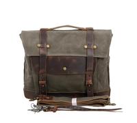 DUFWEHR Motorcycle Saddlebag Retro Motorcycle Saddle Bag Universal Waterproof Oil Wax Canvas Messenger Motorcycles Cruisers Side Large Capacity