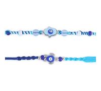 Dugan Evil Eye Hamsa Rakhi for Brother Set of 2 Evil Eye Rakhi Set with Rakhi Greeting Card Roli Chawal Packet - Raksha bandhan Turtle Rakhi Bracelet for Brother Rakhi for Bhaiya - GMRK07