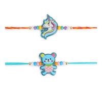 Dugan Set of 2 Fnacy Premium Rakhi for Brothers Raksha Bandhan Bracelet | Rakhi for Small Brother & Sister Gift for Brothers - GMRK02
