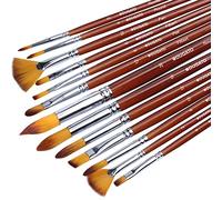 DUGATO Artist Paint Brush Set 13pcs, Long Handle Oil Acrylic Paint Brushes, Watercolor Brush Set for Body, Face, Rock, Canvas Drawing Art Crafts