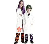 Duggy Dee Children's Lab Coat for Boys & Girls, Unisex, Hip & Chest Pockets, Concealed Snaps, Size Range Age 6-14 Years