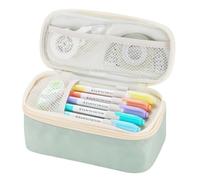 Dugio Big Pencil Case for Girls Organizer Pencil Bag with Zipper Pencil Pouch for School Teens Kids Aesthetic Large Pencil Pouch Green
