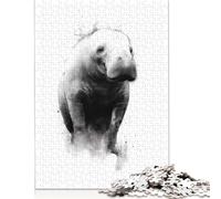 Dugong Inked Marine Mammal Puzzles 1000 Pieces Wood Puzzle Jigsaws for Adults Family Game for Adults And Teenagers 1000pcs (75x50cm)