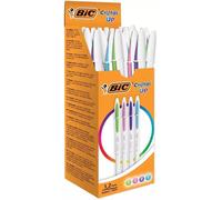BIC Cristal Up Ballpoint Pens - Assorted Colours, Box of 20 Count (Pack of 1)