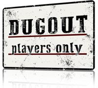 Dugout Players Only Metal Tin Sign Baseball Sports Themed Decor Bar Man Cave Locker Room Clubhouse 8x6 inchin
