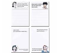DUGUTUL 4 Funny Novelty Memo Pads,4 x 5.5 in(10x14cm),200 sheets,Coworker Gifts for Women,Funny Notepads for Office,Women Office Note Pad,Perfect Novelty gift for Boss,Coworker,Friend or Family(A)