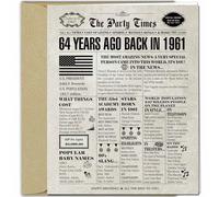 DUGUTUL Vintage 64th Birthday Card, 64 Birthday Decoration, Nostalgic Birthday Card for 64 Years Old Men Women, Retro Happy 64th Birthday Party Decoration, Envelope Included