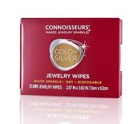 Duhaas Connoisseurs Jewelry Wipes Compact - 25 Dry Disposable Wipes | Anti-Tarnish Shield for Gold, Silver, Gemstones & Costume Jewelry | Quick Sparkle On-The-Go, No Water Needed