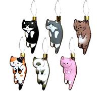 DUHANXI 6 Pcs Cat Needle Threader, Needle Minder Cartoon Cats Cute Needle Holders Magnet for Modern Cross Stitch Embroidery Accessories, Funny Needle Threader