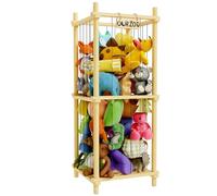 DUHARS Stuffed Animal Storage Zoo Cage, Extra Large Stuffed Animals Storage Bin Display, for Kids Room, Playroom, Plushies, Stuffy, Plush Toy, Stuff Animal Basket, Toys Organizer Holder, 104CM, Wood