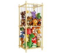 DUHARS Stuffed Animal Storage Zoo Cage, Extra Large Stuffed Animals Storage Bin Display, for Kids Room, Playroom, Plushies, Stuffy, Plush Toy, Stuff Animal Basket, Toys Organizer Holder, 122CM, Wood