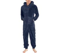 DUHENWU Men Women Plush Hooded Jumpsuit Fuzzy Pajamas Jumpsuit Solid Colour Zip Sportwear Jumpsuit Winter Couple Zip Warm Plush Jumpsuit Sportswear Hooded Piece Onesie