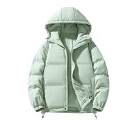 DUHENWU Quilted Jacket For Women UK Hooded Puffer Down Coat Quilted Padded Coat Hoodie Top Plain Short Coat Down Puffer Coats Ladies Lightweight Waterproof Jacket