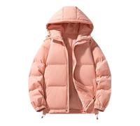 DUHENWU Quilted Jacket For Women UK Hooded Puffer Down Coat Quilted Padded Coat Hoodie Top Plain Short Coat Down Puffer Coats Ladies Lightweight Waterproof Jacket