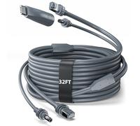 DuHeSin for Starlink Mini Ethernet Cable with Power Cord, 3 in 1 - RJ45 to RJ45 / DC to DC/DC to C, Replacement Waterproof Extension for Starlink Mini Cable Accessories (32FT/10M)