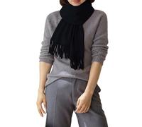 DUHGBNE chunky scarf Women's Solid Color Scarves For Autumn And Winter With A Versatile Like Feel Tassels Style Warm And Suitable As A Neck pashminas
