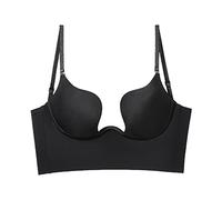 DUHGBNE Lace Bralettes for Women Floral Adjustable Thin Strap V Neck Hook Eye Unpadded Triangle Bralette Wire Bra (with Chest pad) No Show Sports Bra