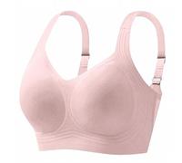 DUHGBNE Maternity Bras Gel Bras for Women UK Full Coverage No Underwire Seamless Plunge Comfort Everyday Tshirt Bra Ladies Non Wired Nice Little Things Bra Pink
