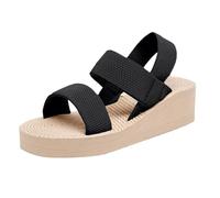 DUHGBNE sandals for women size 5 Wedge Sandals for Women Wide Fit Breathable Open Toe Soft Thick Soles Sandal Comfy Paltform Sandal Casual Summer orthopedic shoes