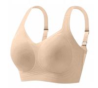 DUHGBNE Strapless Push up Bra Gel Bras for Women UK Full Coverage No Underwire Seamless Bras Plunge Comfort Everyday Tshirt Bra Ladies Non Wired Gel Beige