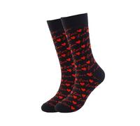 DUHGBNE valentines gifts for girl socks 2026 Funky Socks Black with Red Cute Valentine Heart Pattern for Women Mens Soft Cotton Comfortably Keep Feet Warm a women