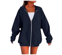 DUHGBNE weights for women Hoodies for Women UK Ladies Full Zip Sweatshirts Oversized Casual Loose Fit Long Sleeve Plain Hooded Sweatshirt with oversized hoodie