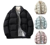 DUHGBNE women puffer jacket with hood Quilted Jackets for Women 2025 Solid Color Hooded Puffer Down Winter Coat Warm Windproof Long Sleeve Ladies Ski Jacket long jackets for uk