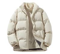 DUHGBNE women puffer jacket with hood Quilted Jackets for Women 2025 Solid Color Hooded Puffer Down Winter Coat Warm Windproof Long Sleeve Ladies Ski Jacket jackets for uk