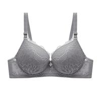DUHGBNE Womens Lace Underwired Bra Beauty Back Smoothing Bras Comfort Push up Bra Full Coverage Bras Soft Cups Floral Lace Non Padded Bra with Adjustable Straps Womens Everyday Bra