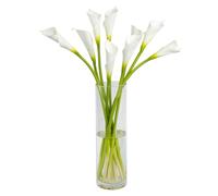 DuHouse 12pcs Calla Lily Artificial Flowers,26" Long Stem Large Calla Lily Flowers,Real Touch Calla Lilies for Party Wedding Bridal Bouquet Home Decor Centerpiece(Vase Not Included)