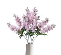DuHouse 5PCS Delphinium Artificial Flowers Pink Snapdragon Larkspur Silk Flowers for Centerpiece Party Home Kitchen Table Wedding Decor(Pink)