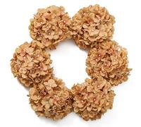 DuHouse Artificial Bigger Silk Hydrangea Flower Heads with Stem Realistic Fake Hydrangea Flower Bouquets for Wedding Home Party Garden Centerpiece Pack of 6(Brown)