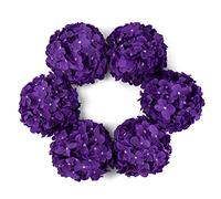 DuHouse Artificial Bigger Silk Hydrangea Flower Heads with Stem Realistic Fake Hydrangea Flower Bouquets for Wedding Home Party Garden Centerpiece Pack of 6(Violet)