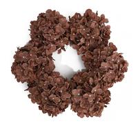 DuHouse Artificial Hydrangea Silk Flower Heads with Stem Fake Hydrangea Flowers for Wedding Home Garden Centerpiece Pack of 6(Mocha Brown)