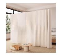 DUHTFCY Room Divider Retractable Room Divider Paper Panels Folding Privacy Screens Home Office Classroom Studio Freestanding Partition Wall for Separation,White-2x2 m
