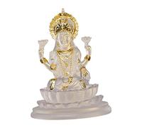 Duiaynke Lakshmi Figurine Lakshmi Statues Fengshui Goddess Indian Buddha Sculpture for Shop Car Desktop Ornament (Clear)