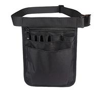 Duiaynke Nurse Organizer Belt 2 Sided -9 Waist Bag Pouch Case Nursing Organizer Pouch for Scissors Care Kit Tool (Black)