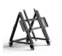 Duiliuu Low Height Mobile TV Stand, Rolling TV Stand with Wheel for 26-65 inch TV, Hight Adjustable, 36° -68° Adjustable Viewing Angle,Max 50KG, Vesa 600×500