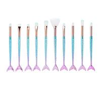 DUIMIMI 10PCS Makeup Brushes Set for Blush, Eye Shadow, Foundation, Soft Brushes, Professional Cosmetic Tools, Ergonomic Fishtail Shaped Handle for Comfortable Grip