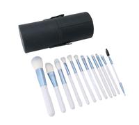 DUIMIMI 12pcs Makeup Brush Set with Soft Fiber Hairs, Professional Foundation, Blush, Eyeshadow, Concealer Brushes with Dark Green Storage Case