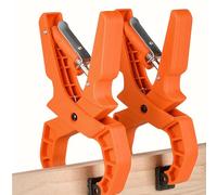 DUIMIMI 2pcs Woodworking Spring Clamps Strong A Shape Adjustable Ratcheting Spring Clamp with Easy Open Operation for Carpentry Craft Furniture Assembly and Home Repair Projects