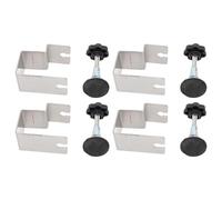 DUIMIMI 4Pcs Adjustable Drawer Panel Fixing Clamps, Long Curved Bow Structure Stainless Steel Woodworking Tool for Drawer Front Installation, Cabinets and Furniture Assembly
